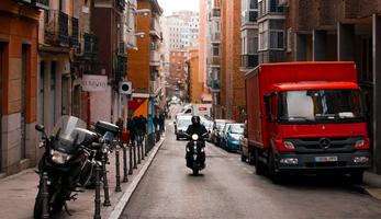 Vespa on a street