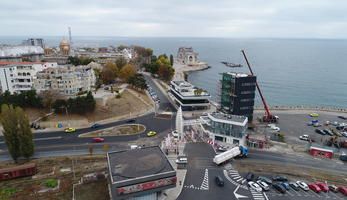 Aerial view of the port of Constanta in Romania