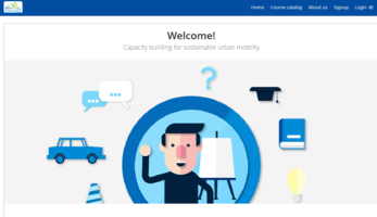 Screenshot of the homepage of the CIVITAS learning centre