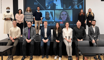 Group photo of participants in the Mobility Powered by the Youth conference, October 2021
