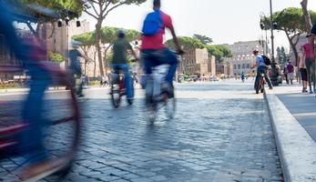 Cyclists in Rome