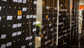 Name badges at a conference