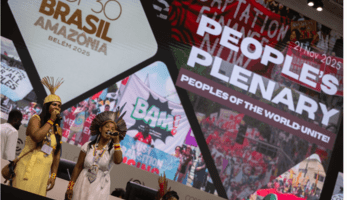This images includes a representation of one of the main results of the civil society acheived in the COP 30 in Belém: the global mechanism on just transition - the Belém Action Mechanism- BAM.