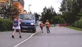 Kids going to school