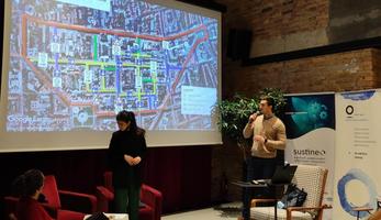 Students presenting their plan for the Martićeva Street superblock