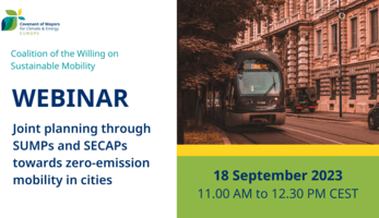 Join a SUMP webinar on 18 Sept at 11:00 CEST