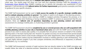 SUMP Self-Assessment