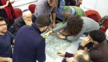 Community meeting in Baka