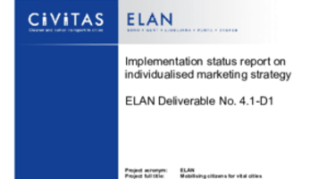 Implementation status report on individualised marketing strategy