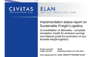 Implementation status report on sustainable freight logistics
