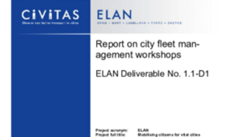 Report on city fleet management workshops