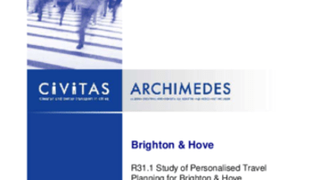 Study of Personalised Travel Plans in Brighton & Hove