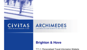 Personalised Travel Information Website for Brighton & Hove