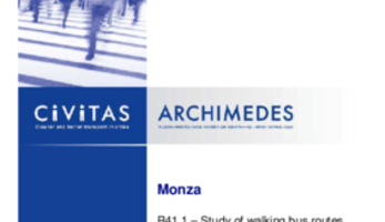 Study of walking bus routes in Monza