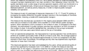 Evaluation Report: High-quality bus corridors
