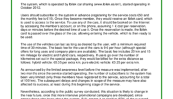 Evaluation Report: Car-Sharing in DSS