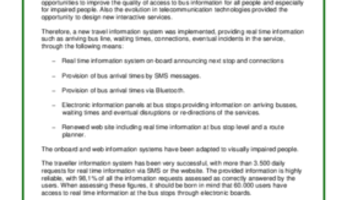 Evaluation Report: Bus Traveller Information in DSS