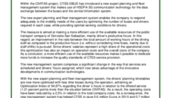 Evaluation Report: New fleet management system in DSS