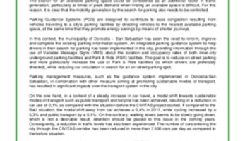 Evaluation Report: Parking guidance system in DSS