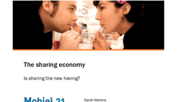 Key note speach by Sarah Martens 'Sharing economy'
