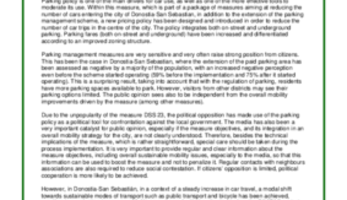Evaluation Report: Changing Parking Behaviour (New pricing policy) in DSS