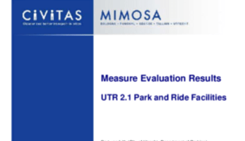 Measure Results - Park and Ride Facilities in Utrecht