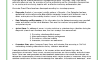 Measure Result - Travel Plans (Commuters) in Donostia San Sebastian