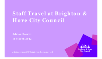 Local council staff travel plans