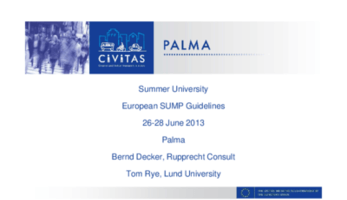 Tom Rye & Bernd Decker - EU SUMP Guidelines and main challenges