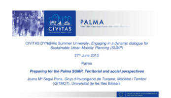 Joana Maria Seguí - Preparing for the Palma SUMP. Territorial and socia l perspectives