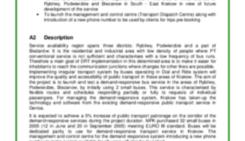 Measure Result - Demand-responsive transport services in Krakow