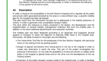 Measure Result - Integrated mobility initiatives for the San Martino Hospital in Genova