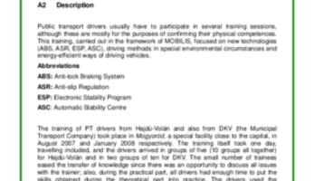 Measure Result - Safety and energy-efficient training for public transport drivers in Debrecen