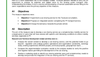 Measure Result - Linking car sharing to public transport services in Toulouse