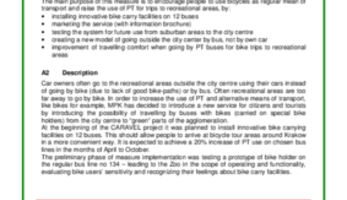 Measure Result- New leisure related mobility service in Krakow