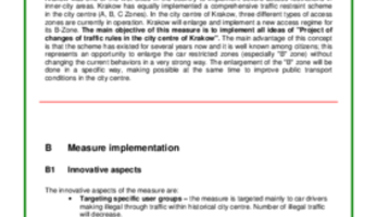 Measure Result - Developing an integrated access control strategy in Krakow 
