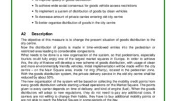 Measure Result - New goods distribution scheme in Krakow