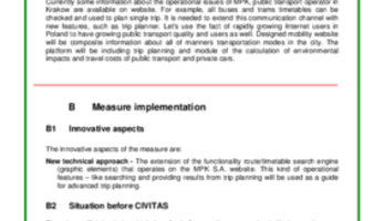 Measure Result - Infomobility platform in Krakow 
