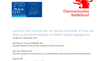 Statement Austrian Association of Cities and Towns