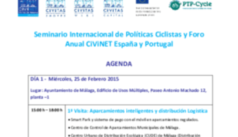 Seminario Internacional de Políticas Ciclistas y Foro Anual CiViNET España y Portugal