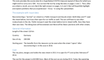 Cost Benefit Analysis Example Measure 