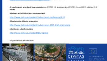 Magyar CIVINET ljubljanai tanulmányút - Meghívó