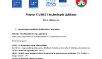 Magyar CIVINET ljubljanai tanulmányút - Program