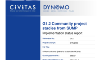 D1.5 Implementation Stat Rep G1.2 Community project studies under Gdynia’s SUMP