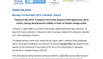 Transport Day 2018 Press Release