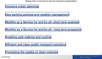 CIVITAS ECCENTRIC - Recommendations at policy field level
