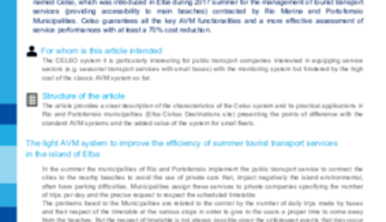 Celso: The application of a Light Automatic Vehicle Monitoring System in Elba