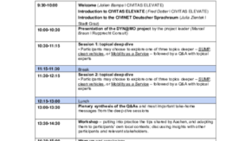Regional City Exchange Workshop Aachen Agenda