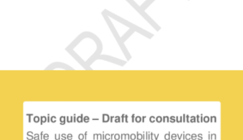 Draft Topic Guide: Safe use of micromobility devices in urban areas