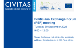 Politicians Exchange Forum (PEF) meeting September - Draft Agenda